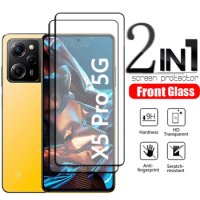 2Pcs For Poco X5 Pro 5G Glass For Xiaomi Poco X5 Pro Tempered Glass 9H Full Cover Glue Screen Protector Poco X3 X4 GT X5 Pro