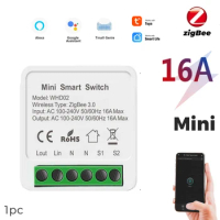 Tuya Zigbee Smart Switch 16A Relay Module Support Two Way Control Smart Life App Remote Control Work With Alexa Google Home