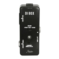 Rowin DI BOX LEF-331 Micro-DI with Cab Sim and Gain Guitar Effect