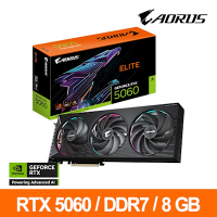 技嘉GIGABYTE AORUS GeForce RTX 5060 ELITE 8G 顯示卡  RTX5060