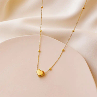 Kalung Titaniun Wanita Love Jedar Anti Karat Anti Luntur Warna Gold Rosegold dan Silver Titanium