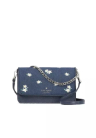 Kate Spade Kate Spade Madison Floral Embroidered Crossbody Bag Flap Convertible In Blazer Blue KD740