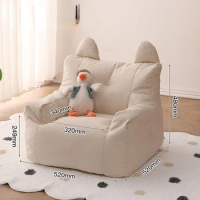 Children's Sofa Simple Comfortable Lightweight Seat Reading Angle Bean Bag Cute Sofa Striped Dopa Giant Bean Bag Lazy Sofa Bed