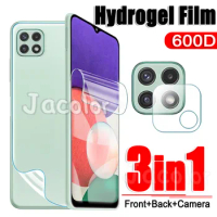 3 IN 1 Front Back Hydrogel Film For Samsung Galaxy A22s A22 5G 4G A21s A21 Camera Glass Protection Samsun Galaxi A 22 s 21 5 4 G