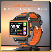 2024 New S666 Smart Watch 1.57-inch HD Large Screen 24h Continuous Heart Rate Sleep Monitor Game Waterproof Smart Watch