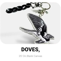 [FREE STIKER] KEYCHAIN HINDIA DOVES GANTUNGAN HINDIA CHARM HINDIA