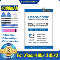 100% Original LOSONCOER 4300mAh BM3K Battery For XiaoMi Mi Mix 3 Phone