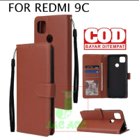 DOMPET HP UNTUK XIAOMI REDMI 9C NEW LEATHER FLIP CASE XIAOMI REDMI 9C NEW