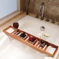 Bamboe Extension Antislip Bathroom Multi function Bad Plank wc Spa Bad Plank Bad Lade Bad Accessories