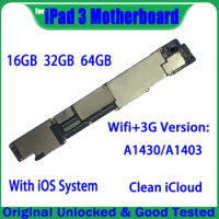 Original Unlocked Mainboard For IPad 3 A1416 Wifi &amp; A1430 A1403 3G Version Motherboard 16GB 32GB 64GB Logic Board 100% Tested