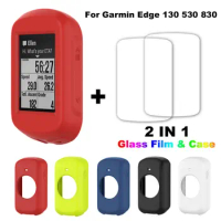 For Garmin Edge 130 530 830 Plus Silicone Gps Bike Computer Screen Protection Cyclocomputer Protective Case Cover Glass Film