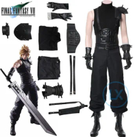 Game Cosplay Costume Cloud Strife FF Uniform Outfit Halloween Carnival Adult Men Women