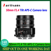7artisans 50mm F1.4 Tilt-Shift Camera lens APS-C Manual Focus len For Sony E Fujifilm XF M/43 Mount Cameras