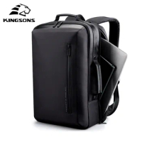 Kingsons 15.6 Inch Laptop Business Backpack for Men Anti-theft Waterproof Shoulder Bag High-Quality Commuting Bag for Male
