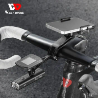 WEST BIKING 3 In 1 Mobile Phone Holder Cycling Computer Lights Stem Mounted Aero Bars Gopro Integrated Handlebar Garmin Adapter