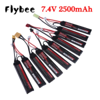 7.4v 2500mAh Lipo Battery Split Connection for Water Gun 2S 7.4V battery for Mini Airsoft BB Air Pistol Electric Toys Guns Parts