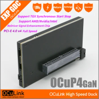 OCuP4GaN OCuLink GPU Dock Case w ReDriver Chip PCIE 4.0 x4 NVME M.2 / OCulink eGPU Adapter Laptop Mini PC External Graphics Card
