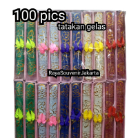 Souvenir tatakan gelas kemasan bok mika + pita / Souvenir Pernikahan / Khitanan / Kado Ulang Tahun /