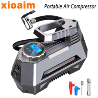 For Xiaomi Portable Air Compressor Tire Inflator 150 Psi 12V DC Car Tire Pump With Digital Pressure Gauge Emergency Flashlight