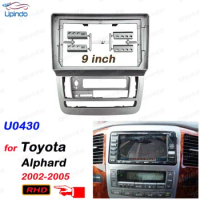 Car Accessoires 2 Din 9 Inch Radio Fascia DVD GPS MP5 Panel Frame for Toyota Alphard RHD 2002-2005 Dashboard Mount Kit