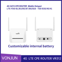Unlocked 4G LTE CPE Router FDD/TDD Mobile Hotspot WiFi Modem Support Battery