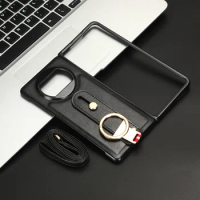 For Huawei Mate X3 Case With Ring Business Wristband Cover Case For Huawei Mate X3 MateX3 Non-Slip Protective Cases