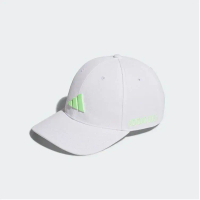 【Adidas Golf】AEROREADY 螢光LOGO高爾夫球帽(女)-白