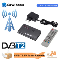 DVB-T DVB-T2 TV Tuner Receiver T/T2 TV Box VGA AV CVBS 1080P HDMI-compatible digital HD Satellite receiver for LCD/CRT Monitors