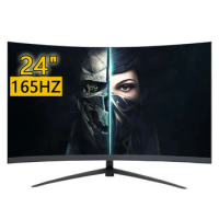 24 inch Curved Monitor 165hz Gamer 1920*1080p HD Gaming LCD Monitor PC for Desktop HDMI Compatible Monitor 144hz Display 27 inch