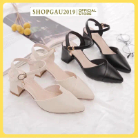 FREE SHIP giày cao gót / sandal cao gót 5p gót vuông mũi nhọn 009