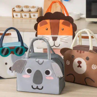 Portable Cartoon Stereoscopic Lunch Bag Thermal Bag Oxford Cloth Lunch Box Food Bags Thermal Lunch Box Accessories