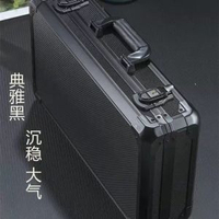 大容量手錶收納盒手提帶鎖腕錶儲物箱高檔鋁合金手錶展示盒首飾盒