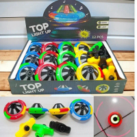 Mainan Anak Gasing Rainbow & Berbagai Karakter Lampu Gangsing Pelangi Flashing Gyro Blade / Gangsing
