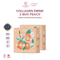 Noera Paket 2 Box Collagen Drink Peach | Minuman Kolagen with Birdnest and Saffron Extract | 3000 Mg