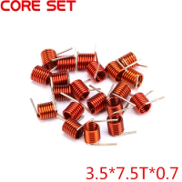 100PCS/Lot 3.5*7.5T*0.7 Inductors FM Coil Inductor Hollow Coil Inductance Copper Wire Remote Control High Quality