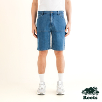 Roots 男裝- 中腰工作短褲-藍色