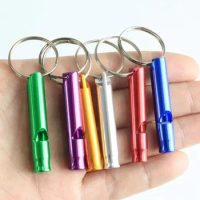 Sport Whistles Mini Survival Whistle Multifunction Keychain Aluminum Alloy Cheerleading Souvenir Outdoor Emergency Key Chain