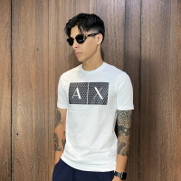 美國百分百【全新真品】Armani Exchange 短袖 T恤 AX 上衣 logo 短T 白色 I108