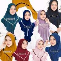 Daffi Hijab Hazel series Bergo Jersey Parfum Dengan Aksen List Kepang Yang Cantik Dan Elegan