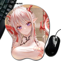 New PINKTORTOISE Anime arknights nian Silicon 3D chest Mouse Pad Ergonomic Mouse Pad Gaming Mouse Pad