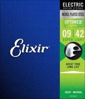 Elixir 頂級 Optiweb 19002 09-42 超薄防鏽鍍膜電吉他弦(自然聲音/手感)【唐尼樂器】