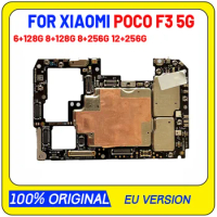 Full Working For XiaoMi Poco F3 5G Motherboard 6G+128G 8G+128G 8G+256G 12G+256G 100% Unlocked Original Logic Board Mainboard