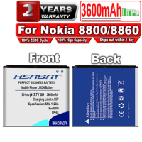 HSABAT BP-6X Battery / BL-5X 3600mAh Battery for Nokia 8800/8860/8800 Sirocco/N73i 8801 886 8800s free shipping+tracking number