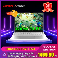 Lenovo Laptop YOGA Air 14 Al 2024 Intel Ultra 7 155H Integrated Graphics 32GB 1TB SSD 14inch 2.8K 120Hz OLED Screen Notebook PC