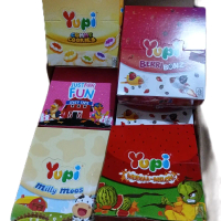 Yupi Permen Yupi Box Isi 24 Pcs - Varian Gummy Cookies, Berri Bonz, Just For Fun, Milly Moos, & Wate