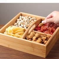 果盤 水果盤家用楠竹干果堅果盤日式木制現代客廳創意家居零食盒糖果盒