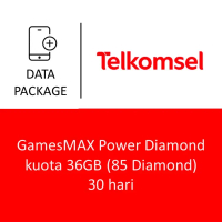 GamesMAX Power Diamond MLBB kuota 36GB (85 Diamond)