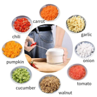 Alat Penghalus Pemotong Pelumat Pencincang Bumbu Mini Hand Chopper Blender Food Processor Grinder Gi