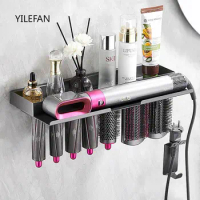 Storage Holder for Dyson Airwrap Wall Mounted Rack for Dyson Airwrap Curling Iron Accessories for Home Bathroom Organizer