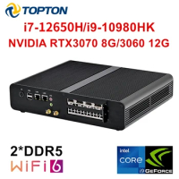 2023 Topton Mini Gaming PC Intel i7 12650H i9 10980HK NVIDIA RTX 3070 8G 3060 12G DDR5 DDR4 NVMe Windows 11 Gamer Computer WiFi6